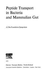 صورة الغلاف: Peptide Transport in Bacteria and Mammalian Gut 1st edition 9780470662922