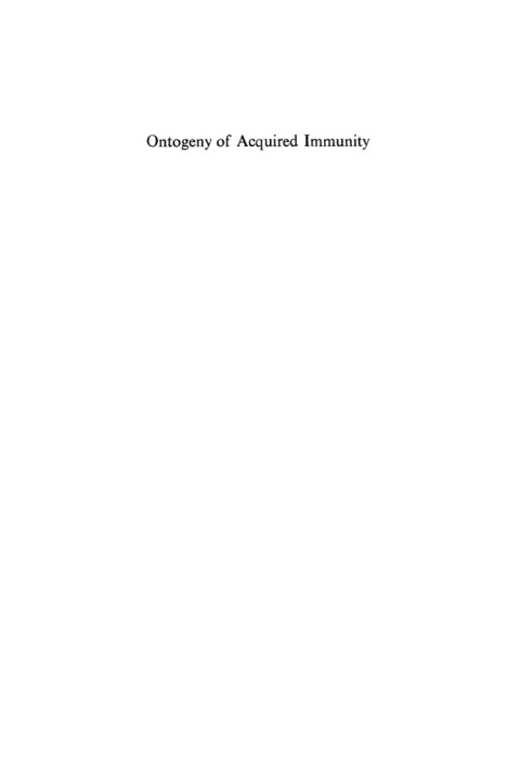 Ontogeny of Acquired Immunity, 1st Edition - FULL INSTANT DOWNLOAD | PDF DOCX EPUB