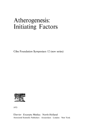 Immagine di copertina: Atherogenesis 1st edition 9780470663004