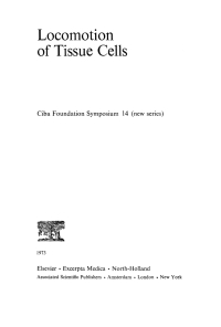 Cover image: Locomotion of Tissue Cells 1st edition 9780470663073