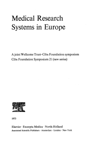 Cover image: Medical Research Systems in Europe 1st edition 9780470720042