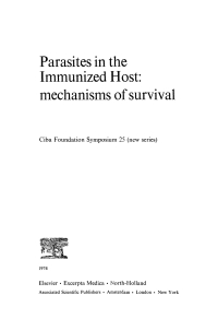 Cover image: Parasites in the Immunized Host 1st edition 9780470663172