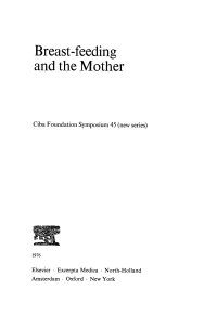 Imagen de portada: Breast-Feeding and the Mother 1st edition 9780470663370