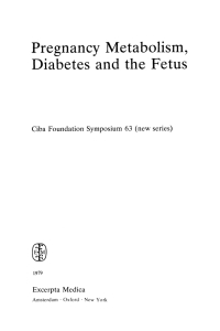 Cover image: Pregnancy Metabolism, Diabetes and the Fetus 1st edition 9780470663615