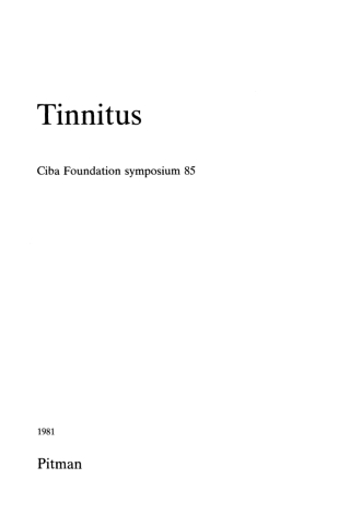 Imagen de portada: Tinnitus 1st edition 9780470663950