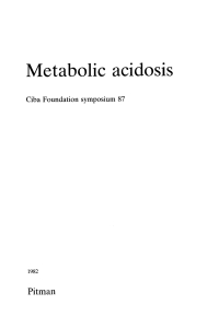 Imagen de portada: Metabolic Acidosis 1st edition 9780470720691