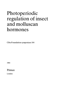 Cover image: Photoperiodic Regulation of Insect and Molluscan Hormones 1st edition 9780470720851