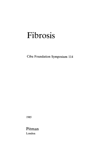 Imagen de portada: Fibrosis 1st edition 9780470720950