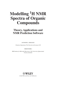 صورة الغلاف: Modelling 1H NMR Spectra of Organic Compounds 1st edition 9780470723012