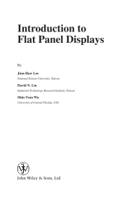 Imagen de portada: Introduction to Flat Panel Displays 1st edition 9780470516935