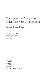 Imagen de portada: Nonparametric Analysis of Univariate Heavy-Tailed Data 1st edition 9780470510872