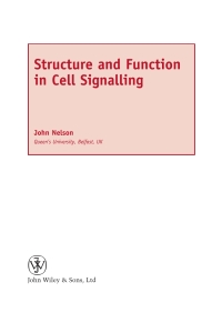 صورة الغلاف: Structure and Function in Cell Signalling 1st edition 9780470025512