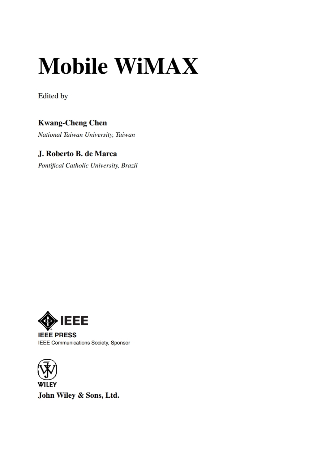 Mobile WiMAX 1st Edition