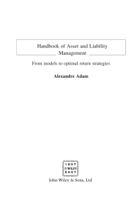 Imagen de portada: Handbook of Asset and Liability Management 1st edition 9780470034965
