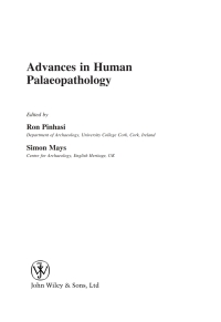 صورة الغلاف: Advances in Human Palaeopathology 1st edition 9780470036020