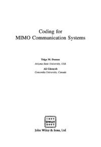 Imagen de portada: Coding for MIMO Communication Systems 1st edition 9780470028094