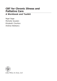 Cover image: CBT for Chronic Illness and Palliative Care: A Workbook and Toolkit 1st edition 9780470517079