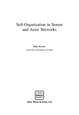 Cover image: Self-Organization in Sensor and Actor Networks 1st edition 9780470028209