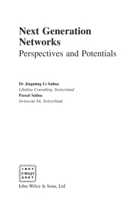 صورة الغلاف: Next Generation Networks 1st edition 9780470516492