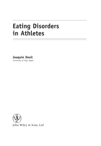 Cover image: Eating Disorders in Athletes 1st edition 9780470011706