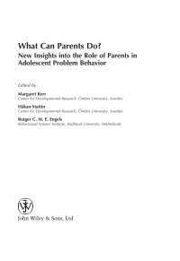 Cover image: What Can Parents Do? 1st edition 9780470723630