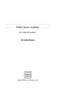 Cover image: Public Sector Auditing: Is it Value for Money? 1st edition 9780470057223