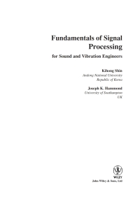 Cover image: Fundamentals of Signal Processing for Sound and Vibration Engineers 1st edition 9780470511886
