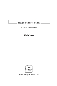 Cover image: Hedge Funds Of Funds 1st edition 9780470062050
