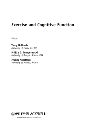 Imagen de portada: Exercise and Cognitive Function 1st edition 9780470516607