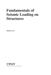Cover image: Fundamentals of Seismic Loading on Structures 1st edition 9780470017555
