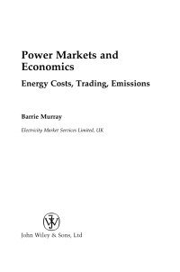 صورة الغلاف: Power Markets and Economics 1st edition 9780470779668