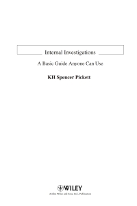 صورة الغلاف: Internal Investigations 1st edition 9780470779682