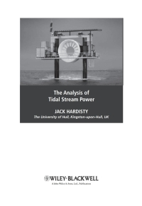 Cover image: The Analysis of Tidal Stream Power 1st edition 9780470724514