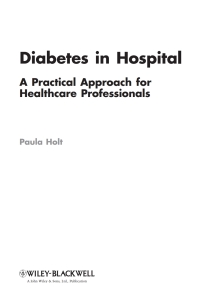 Imagen de portada: Diabetes in Hospital 1st edition 9780470723548