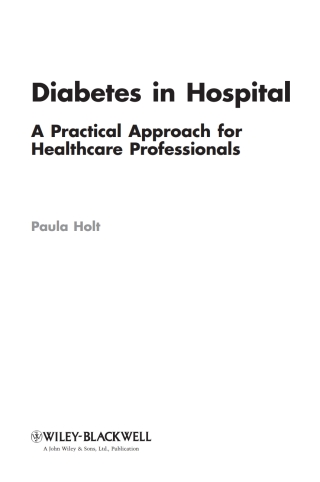 Cover image: Diabetes in Hospital 1st edition 9780470723548