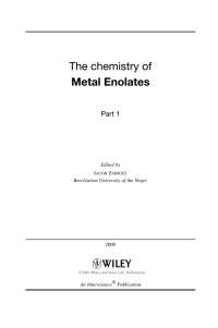 Imagen de portada: The Chemistry of Metal Enolates, 2 Volume Set 1st edition 9780470061688