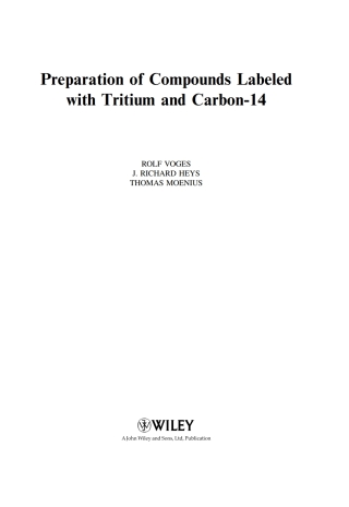 Imagen de portada: Preparation of Compounds Labeled with Tritium and Carbon-14 1st edition 9780470516072