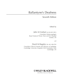 Imagen de portada: Ballantyne's Deafness 1st edition 9780470773116