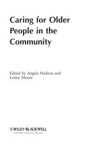 صورة الغلاف: Caring for Older People in the Community 1st edition 9780470518045