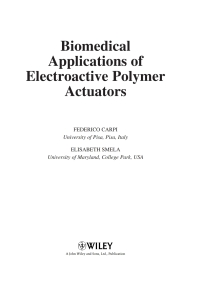 صورة الغلاف: Biomedical Applications of Electroactive Polymer Actuators 1st edition 9780470773055