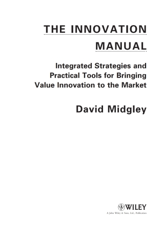 صورة الغلاف: The Innovation Manual 1st edition 9780470724538