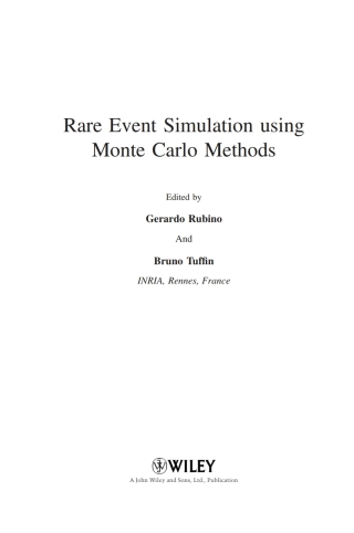 Cover image: Rare Event Simulation using Monte Carlo Methods 1st edition 9780470772690