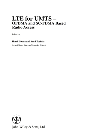 Cover image: LTE for UMTS: OFDMA and SC-FDMA Based Radio Access 1st edition 9780470994016