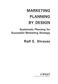 صورة الغلاف: Marketing Planning by Design 1st edition 9780470721674