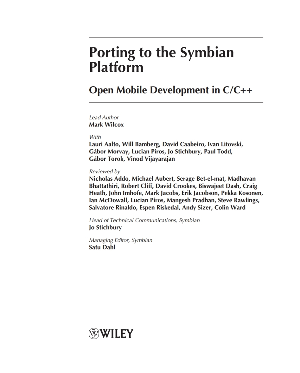 Porting to the Symbian Platform  1st Edition eBook