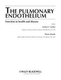 Cover image: The Pulmonary Endothelium 1st edition 9780470723616