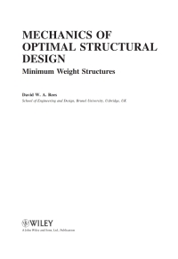 Cover image: Mechanics of Optimal Structural Design 1st edition 9780470746233