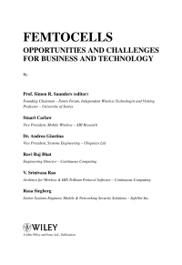 صورة الغلاف: Femtocells: Opportunities and Challenges for Business and Technology 1st edition 9780470748169