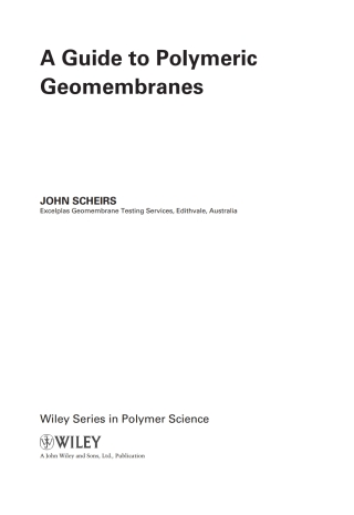 Imagen de portada: A Guide to Polymeric Geomembranes 1st edition 9780470519202