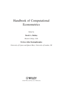 Imagen de portada: Handbook of Computational Econometrics 1st edition 9780470743850